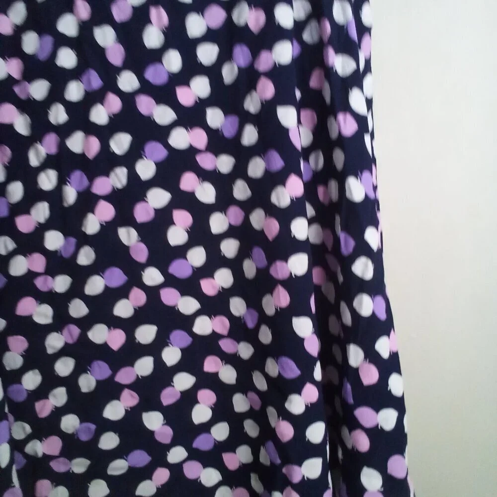 Talbots Skirt Women 16P 16 Petite Wrap Look Side Zip Pattern Blue Pink Purple
